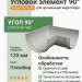 Угловой элемент 90° Docke Premium пломбир