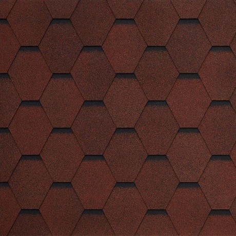 Гибкая битумная черепица GARDA rosso 409 TEGOLA (COMFORT), 2.86 кв.м