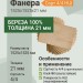 Фанера 4/4 НШ 1525х1525х21 мм
