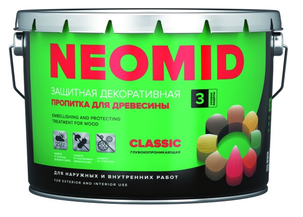 NEOMID Bio Color Classic Лессирующий антисептик 9 л