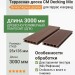 Террасная доска CM Decking Mix 25х135х3000 мм Венге/Черное дерево