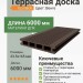 Террасная доска Ecodeck 23,5х165х6000 мм Венге