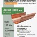 Желоб круглый 0,6 мм, L=3 м 125/90 Aquasystem CU-медь