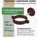 Комплект крепления трубы Aquasystem Rooftop Drain PU 150/100 мм RAL 8017 - коричневый шоколад