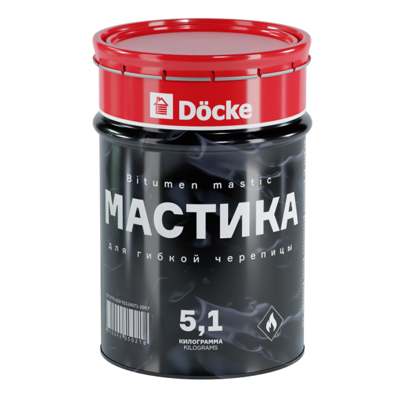 Мастика для гибкой черепицы Docke 5,1 кг