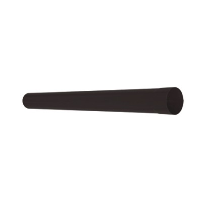 Труба круглая L=1 м Aquasystem PE-полиэстер 125/90 мм RAL 9005 - черный темный