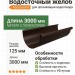 Желоб круглый L=3 м Aquasystem PE-полиэстер 125/90 мм RR 32- т.коричневый