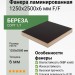 Фанера ламинированная 1250х2500х6 мм F/F