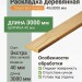 Раскладка деревянная (сосна без сучков) 40х3000 мм